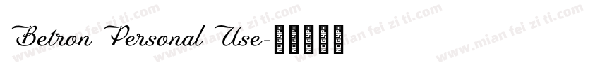 Betron Personal Use字体转换